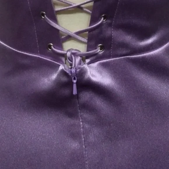 NEW LONG OFF THE SHOULDER STRAPLESS SATIN DRESS WITH STRUCTURAL CORSET CD294 - Picture 10 of 10